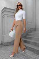 Pantalones elegantes de cintura alta para mujer, comodidad y estilo en primavera y otoño. - details 10