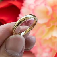 Anillo de Tungsteno con Baño de Oro de 18K, Regalo Perfecto de Compromiso/Boda, simple, el Amor Eterno de - details 4