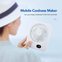 Ventilador de Escritorio Mini USB Recargable Silencioso Ventilador Portátil con Display de Batería - details 0