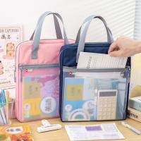 Bolsa de almacenamiento de libros portátil ligera, organizador de archivos A4 de mano impermeable, bolsa de almacenamiento de arte a prueba de polvo con cremallera, bolsa de almacenamiento de ilustraciones - details 6