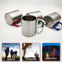 Taza portátil de acero inoxidable para acampar, taza con asa, mosquetón, escalada, mochilero, senderismo, 220Ml - details 8