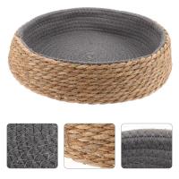 Cama de mimbre para perro, nido tejido para mascotas, esterilla para gato, hierba, sauce, cálido, limpio - details 2