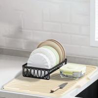 Tapete de silicona resistente al calor para escurrir platos, tamaño grande, antideslizante, tapete de cocina para escurrir platos, con abertura de desviación y pendiente para secar platos - details 7