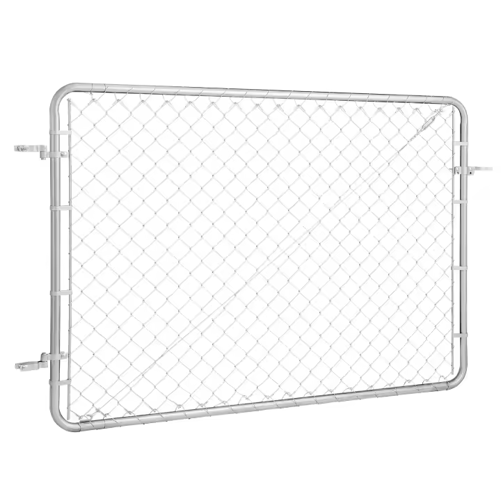 SucceBuy Puerta de cerca de eslabones de cadena, 72 x 48 pulgadas, panel ajustable para aberturas de 2,2 a 6 pies (ancho) x 6 pies (alto) - 1