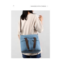 Bolso de hombro único, bolso de mano versátil y moderno para mujeres, bolso cruzado de lona estilo coreano - details 6