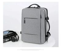 Mochila de viaje clásica para hombre, morral de negocios expandible con USB, bolsa de gran capacidad para ordenador portátil, im - details 6