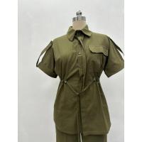 Novedad de verano, moda informal para mujer, conjunto de dos piezas con bolsillo y cordón estilo Cargo, ropa de mujer - details 4