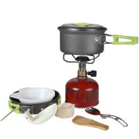 Kit de desorden para cocinar con engranajes, ollas para acampar, sartenes, estufa para mochilero, juego de utensilios de cocina para exteriores - details 3