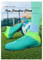 Zapatos de fútbol de tobillo alto para hombres, tacos largos para exteriores, zapatos de fútbol profesionales, zapatos de calcetín, TF/FG - details 24