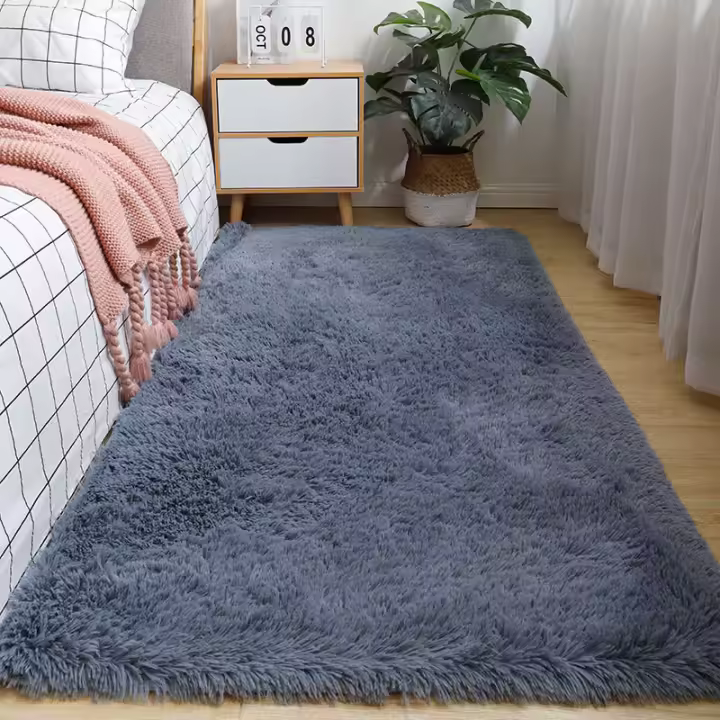 Alfombra de lana de seda teñida con lazo, sala de estar, mesa de café, alfombra de piso, dormitorio, manta de noche, sofá de habitación, alfombra de piso de felpa - 1
