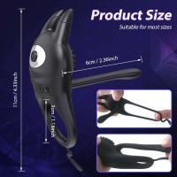 Leten-vibrador de anillo para hombre, retardante de eyaculación, jaula de castidad, estimulador de clítoris y glande, juguete sexual para parejas - details 2