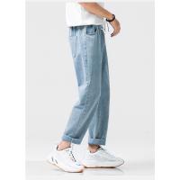 Jeans Casuales para Hombres en Primavera-Otoño Cintura Elástica, Pantalones de Denim de Trabajo Azules Estilo Hip Hop Joggers Streetwears - details 7