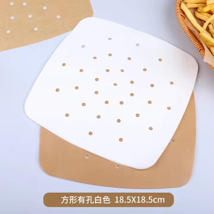 Freidora de aire cuadrada, papel especial impermeable, a prueba de aceite y resistente a altas temperaturas, papel de vapor para el hogar, horno de barbacoa, placa para hornear, papel, aceite de silicona - 1