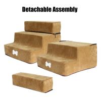 Escalera de esponja lavable portátil para mascotas, sofá cama para perros y gatos, antideslizante, suministros para mascotas, 3 capas - details 5