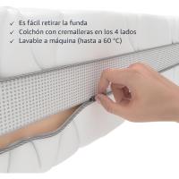 Colchón de Espuma Viscoelástica de Media Dureza 7 Zonas Differenciadas 90 x 200 x 20cm Blanco - details 2