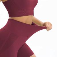 Conjunto de yoga sin costuras para mujer, sujetador, ropa de entrenamiento para correr, pantalones cortos de cintura alta, sujetador deportivo - details 16