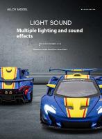 McLaren P1 GTR-superdeportivo de aleación de alta simulación, coche fundido a presión de Metal, modelo de luz y sonido, vehículo de juguete para niños, regalos, 1:22 - details 3