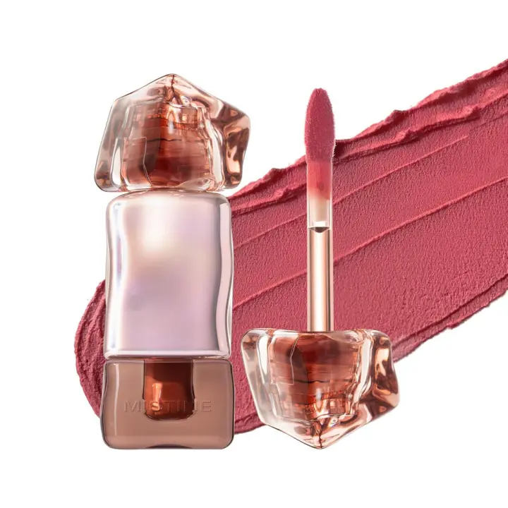 Mistine Cream Thai latte Seda no pegajosa de larga duración Bruma suave Acabado mate Tinte labial Brillo M03 Guayaba recién preparada 0.1 fl oz - 1
