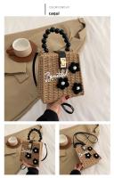 Bolso tejido de mano, bolso de paja para mujer, nuevo estilo literario forestal, bolso cruzado fresco de verano para playa, bolso tipo caja - details 8