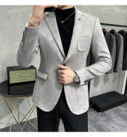 Traje de Abrigo de Piel de Ciervo de Alta Calidad Ajuste Delgado, Moda de Negocios Casual, Botón Único - details 18