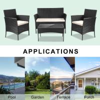 Juego de Muebles de Jardín al Aire Libre Conjunto de Mesa y Sillas de 4 Piezas - details 21