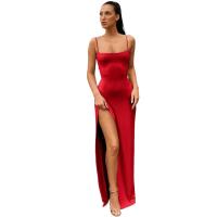 Vestido Largo para Mujer Diseño Básico de Primavera con Cordones Ajuste Midi - details 1