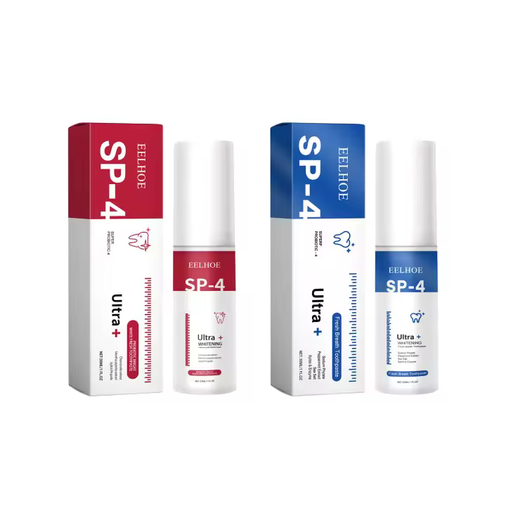 Pasta de dientes probiótica Sp-4, blanqueador iluminador, eliminador de olores bucales, dientes amarillos para una respiración fresca, pasta de dientes para el cuidado de las encías - 1