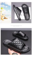 Verano nuevas zapatillas de los hombres de cuero de la moda de desgaste exterior sandalias zapatos de playa de los hombres de una palabra zapatos de los hombres. - details 15