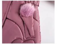 Abrigo de Invierno para Niñas Cálido, Grueso, con Capucha y Cuello de Piel Estilo de Princesa - details 9