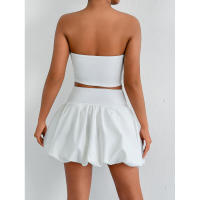 Gran oferta de primavera, nuevo vestido corto calado para mujer, Sexy, a la moda, sin hombros, sin mangas, ajustado, Top de tubo - details 5