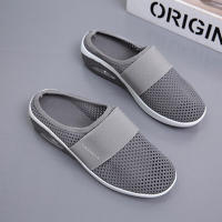 Sandalias de tacón de cuña para mujer, zapatos suaves y cómodos, sin cordones para uso diario, zapatos casuales - details 5