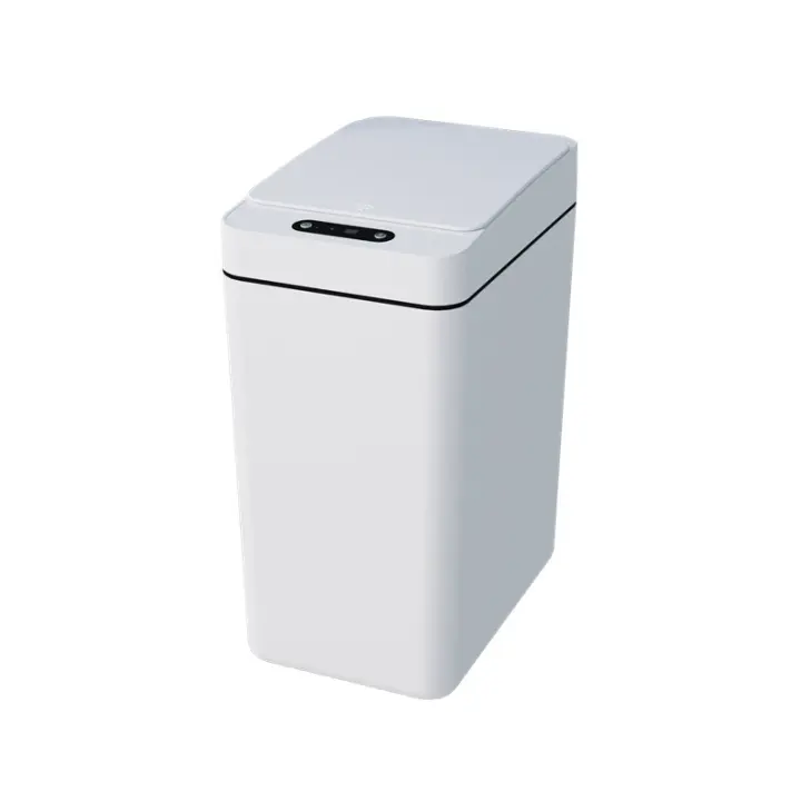 Cubo de basura automático sin contacto de 14L, cubo de basura inteligente con sensor de movimiento ultrafino e impermeable, adecuado para dormitorio, oficina, cocina, salón, modelo recargable - 1