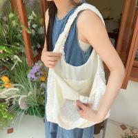 Bolso de hombro de encaje bordado con agujeros, bolso de mano tejido de gran capacidad para mujer, bolso cruzado ligero bohemio - details 10