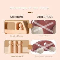 1Set Montessori de madera juguetes para niños de madera de Peg de muñecas de coche autobús niños educativo juguete de - details 6