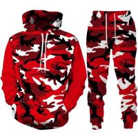 Conjunto de Moda Casual de Alta Calidad con Estampado 3D Sudadera con Capucha y Pantalones - details 0