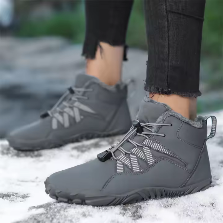 Botas de nieve para hombres y mujeres de terciopelo de invierno engrosado caliente al aire libre montañismo vadeando zapatos de algodón de cinco dedos zapatos especiales de montañismo para hombres y mujeres - 1