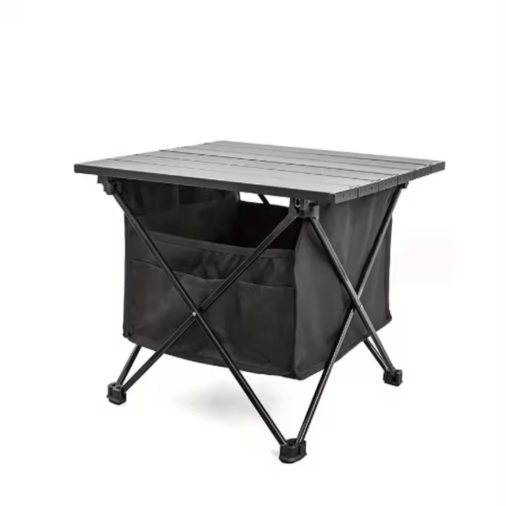 Mesa de camping plegable, mesa de playa portátil, mesa de aluminio plegable ligera con bolsa de almacenamiento - 1