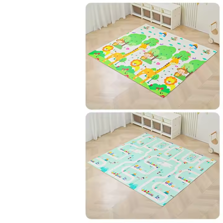 Modelos plegables engrosada bebé gateando estera, bebé gateando estera, XPE hogar de los niños, cerca de espuma estera de piso de doble cara, sano e inofensivo, la medición de altura - 1