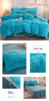 Juego de ropa de cama de lujo, edredón de terciopelo de visón Kawaii, con sábanas, individual y doble, color rosa cálido, para Otoño e Invierno - details 21