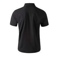 Nueva camisa de negocios de manga corta informal de color sólido para hombre, moda de verano, sin permanente, top cómodo y versátil - details 26