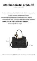 Bolso de mujer nuevo, ligero, de lujo, versátil, con relieve de color sólido. - details 2