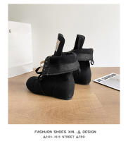Botas de ruibarbo retro Botas de boxeo callejeras negras con cordones de realce interior - details 18