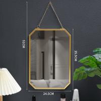 Espejo Rectangular montado en la pared para baño y dormitorio, arte de hierro de estilo nórdico, espejo de maquillaje para lavab - details 1