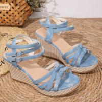 Sandalias de verano para mujer, zapatos de tacón con cuña, zapatos de plataforma a la moda para mujer - details 4