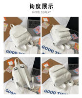 Mochila De terciopelo de pana para mujer, bolso escolar de versión coreana, sencillo, informal, pequeño, 2024 - details 9