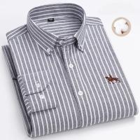hombre manga larga ropa hombre S~7XL 100% algodón puro Camisa giratoria Oxford de manga larga para hombre Ocio de negocios Bolsillo bordado Slim Fit Estilo de botón Suave Med - details 52