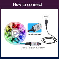 Tira de luces LED RGB con USB, cinta Flexible de 5V, 5050 30LED/m, compatible con Bluetooth, aplicación remota, Control de voz, retroiluminación de TV impermeable - details 2