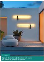 Lámpara LED de pared impermeable para exteriores, iluminación larga moderna para balcón, pasillo, puerta de villa, jardín - details 1
