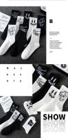 10 pares de calcetines deportivos para hombre, informales, transpirables y versátiles. Calcetines personalizados con graffiti de cara de fantasma - details 8