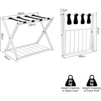 Portaequipajes Plegable Soporte de Metal para Maleta Ahorro de Espacio - details 5